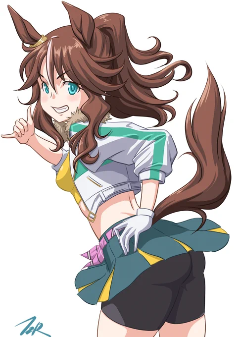 メジロパーマーさんちょっとマシなラフ 