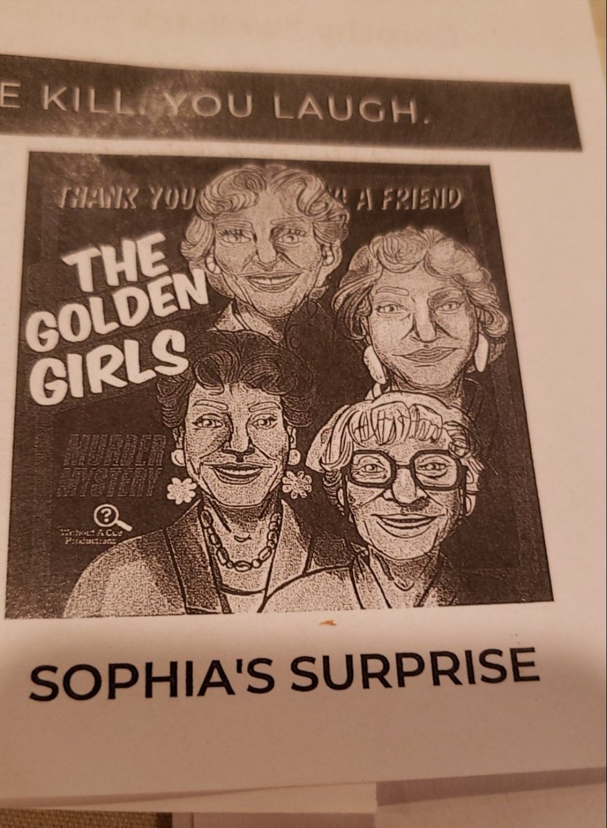 FalconEric012's tweet photo. Had a fun time at #TheGoldenGirls murder mystery dinner tonight with my younger sis and mama dukes. Another early day at the office tomorrow, man dayshift is brutal. I'm made for nightshift. 😁😴 #WithoutACue #Fishers #Bensalem #Pennsylvania https://t.co/81Gx4CWjmF