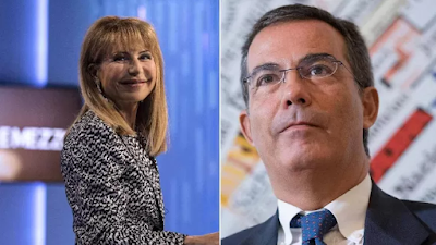 viaggrego's tweet photo. Lilli #Gruber, #Triplo #Dosata si becca il #Covid e con #Sintomi ! Ecco perche' al momento e' Giovanni #Floris a condurre #OttoeMezzo! https://t.co/BUge5sdMCU https://t.co/a5nOQN9uLo