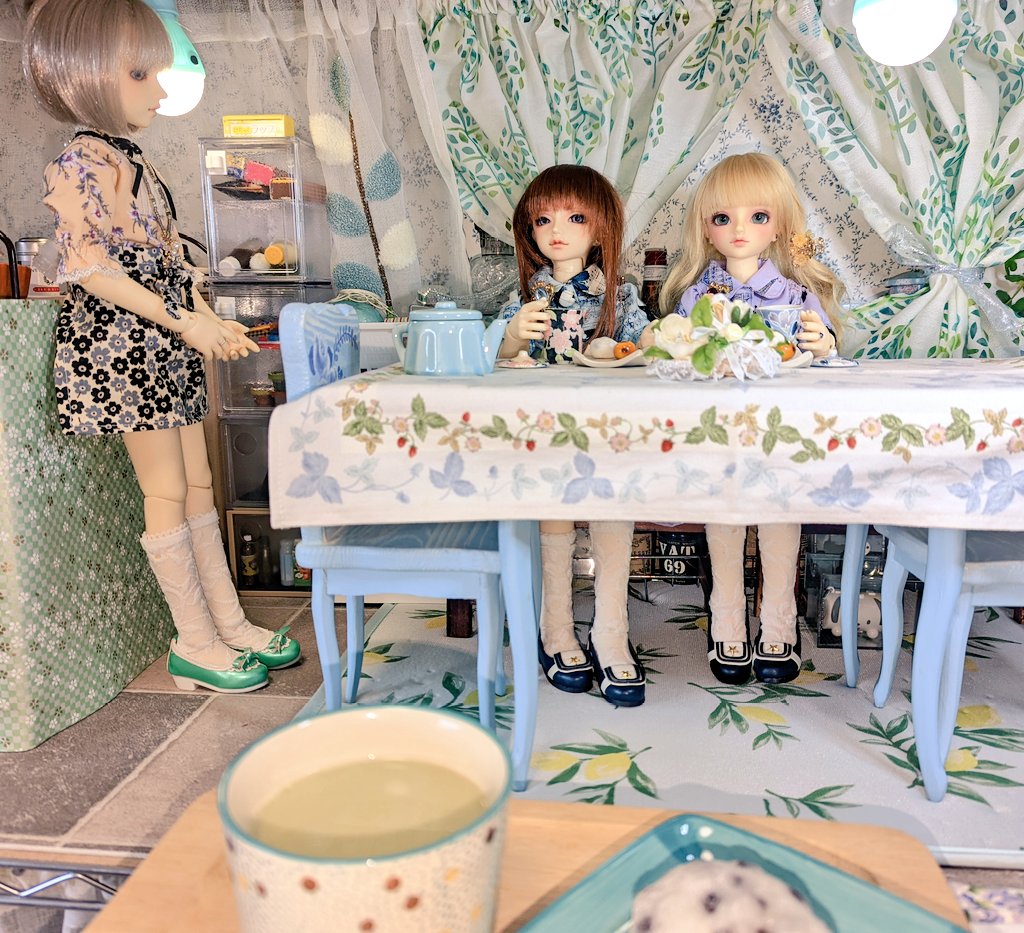miamint_arurua's tweet photo. オヤツは、豆大福と抹茶オレで☺️我が家の女子3人は、仲良しです😊
百合組のお洋服みしんさん@ps_missin
百合組のブローチ #雨宿堂 さん
優音さんのお洋服 #MELODY_C さん
優音さんのアクセサリー #pluskis さん
テーブルセット,花かごkleinさん@KleinLiebe412 https://t.co/MWKOMGw9Zg
