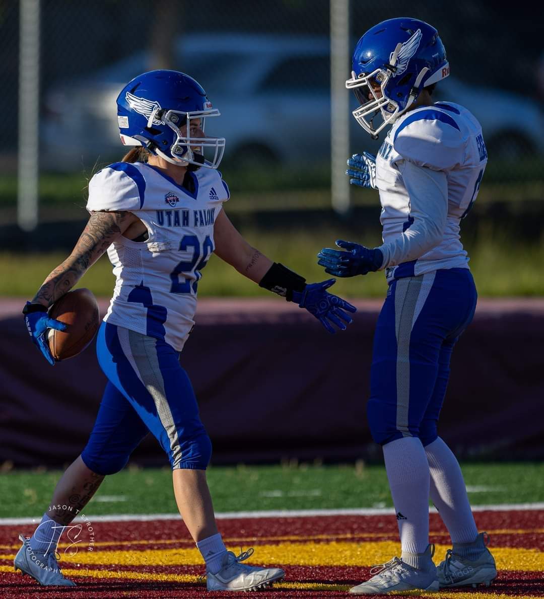 GrdironBeauty's tweet photo. Final 2022 @wnfcfootball Pacific Conf Final 
@UtahFalconz  edge @DenverBanditsFB  in OT 20-14 to advance to  #IXCup 2022. 
The 4th Seed Falconz (3-3)  defeated two undefeated teams in @SDRebellion &amp; Denver to get their rematch vs @TXEliteFootball 
📺 @VyreNetwork
📸 @mnkyphoto https://t.co/csdMoTkSBq