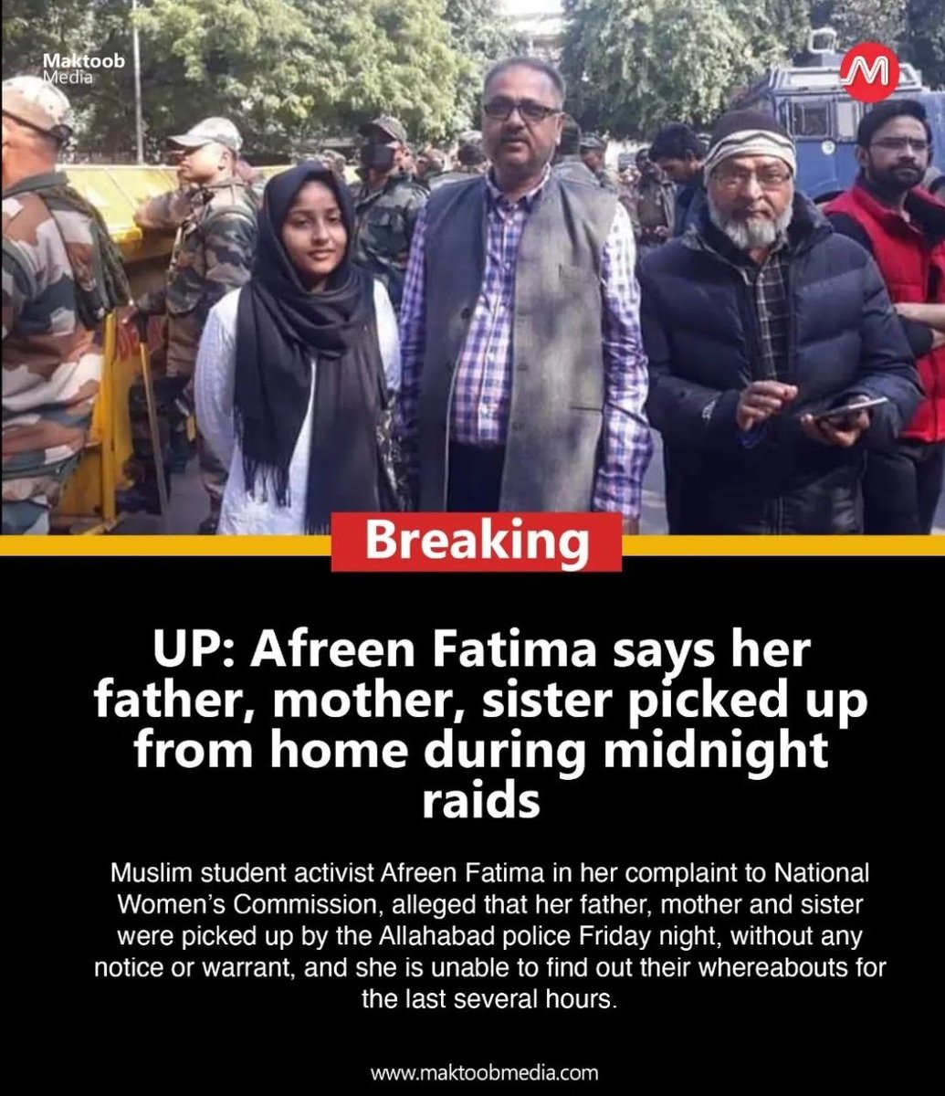 HateDetectors's tweet image. So today is @AfreenFatima136 &amp;amp; her family, tomorrow it can be you &amp;amp; your family, prayers. This is alarming because Muslim voices are being muzzled whether during protests or singularly picking the ones who are active.
#StandWithAfreenFatima
#MuslimLivesMatter
#StopStateTerror
