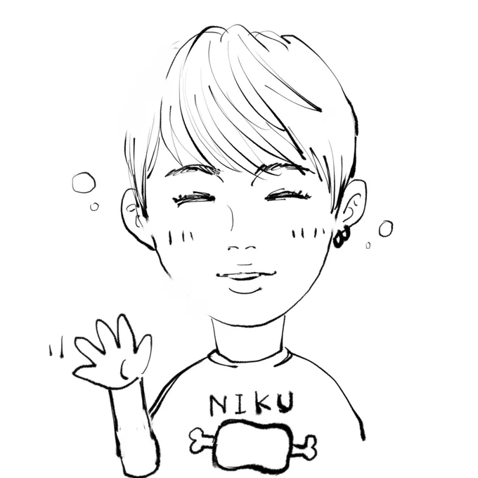 「描いている絵とご本人のイメージが違いました」と時々言われます。
ギャップを絵に表すとこんな感じかもしれないです(多分)
全然クールとかかっこいいとか無いです😊 