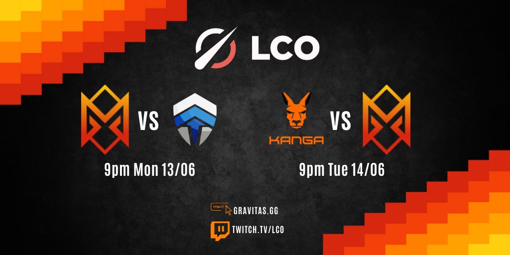 Gravitas's tweet photo. Welcome to the #GravitasSquad⚔️ @ToppyOCE and @llenia2!
In @LCO Week 2 we take on
Monday 🆚 @ChiefsESC 🛡️ at 9PM #GRVvsCHF
Tuesday 🆚 @KangaEsports 🦘at 9PM #KNGvsGRV
Watch 🖥️ & join chat https://t.co/zFny9YWbbX
#GravitasGlory #GRVWin https://t.co/05eQ2A3RtQ