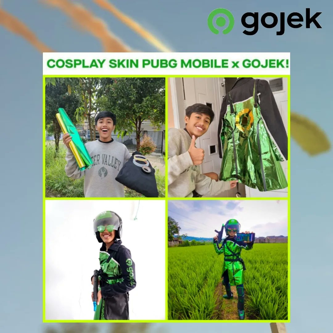 abdillah170's tweet photo. Guweh udah jawab tantangan @gojekindonesia buat ikutan #PUBjek #PUBGMbarenggojek sekarang gilaran lo, yuk tunjukin kreativitas cosplay GG Gaming !!!!
@GinaAnisa6 
@suciwidiasr 
@raisan_uchiha https://t.co/FBW1Yar3oI