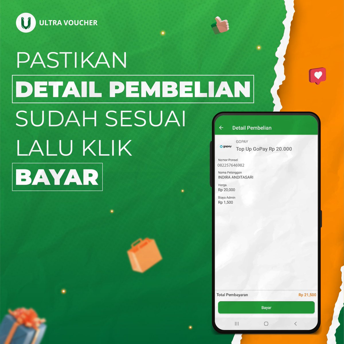 ultra_voucher's tweet photo. Udah pada tau belum nih kalau di aplikasi Ultra Voucher kamu bisa top up saldo Gopay?!
Caranya juga gampang lhooo, kamu cuma perlu ikuti step-step berikut ini ya!๐ค
#ultravoucher #PakaiUltraVoucher #VoucherDiskon #VoucherBelanja #vouchergratis #gopay #topupgopay #gopaypromo https://t.co/xJEfbDNwYx