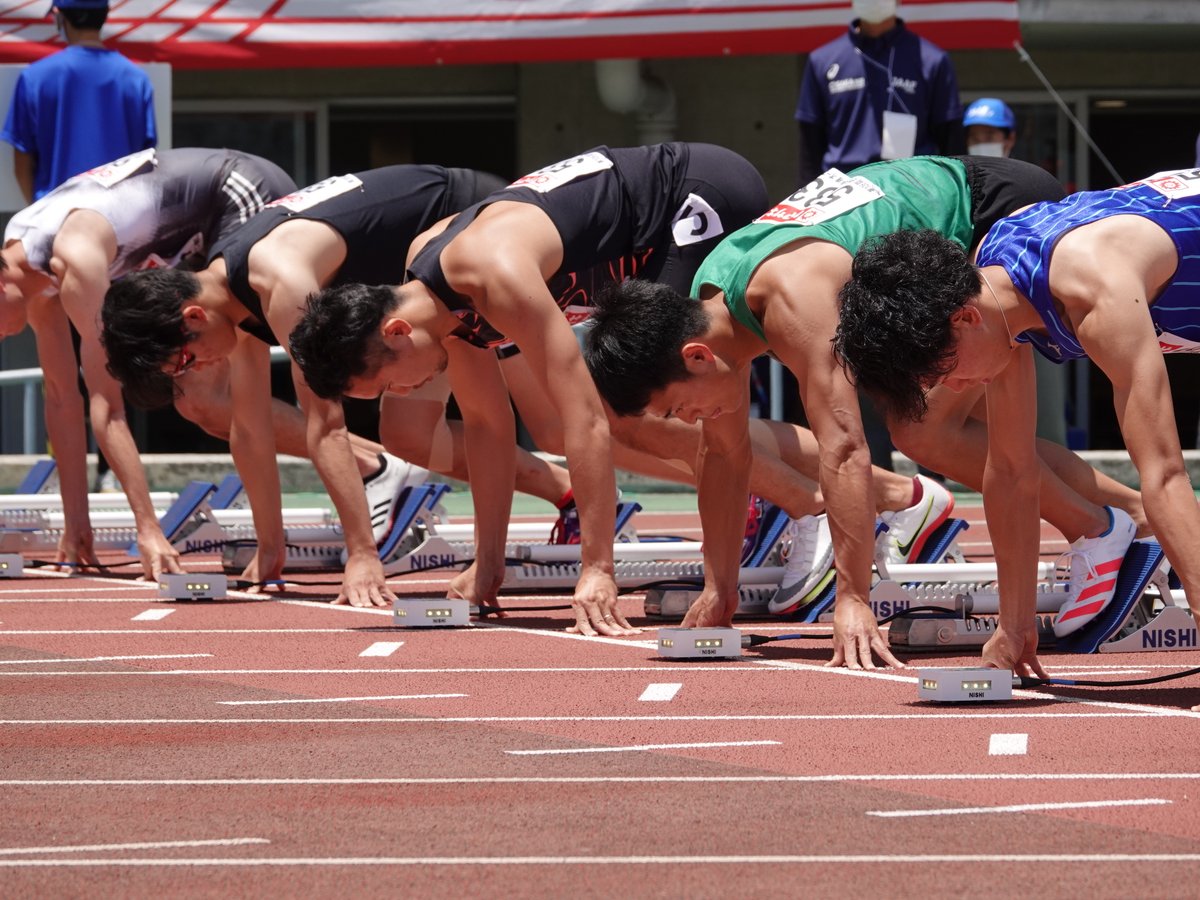 jaaf_official's tweet photo. 【#日本選手権】
📸デフ種目 男子100m
ランプの色の意味
赤🔴:On Your Marks
黄🟡:Set
白⚪️:Go
#デフ陸上 #JDAA #JAAF
⬇️デフ種目の見どころ⬇️
https://t.co/or0BhPygSl https://t.co/wFBP2rRTS0
