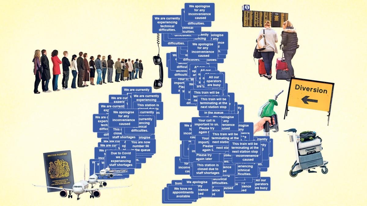 BEERG's tweet photo. The Sunday Times: "Why is nothing working in broken Britain?" What the fuck is Ireland doing in this graphic? As part of tearing up the Protocol is Johnson planning to Invade Ireland and make it as fuck-ed up as the UK? https://t.co/nVUTchen0u