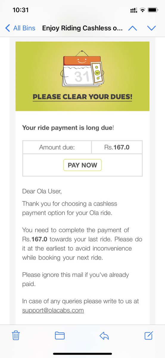 avaschatterjee's tweet image. @Ola_Mumbai @Olacabs #olafraud #olaraj #avoidola everyday the auto fare comes around 110-120 as you’ll find in the history . For last few days this is what they are charging even after showing 120.When I tried complaining nothing happened. Stopped using #ola