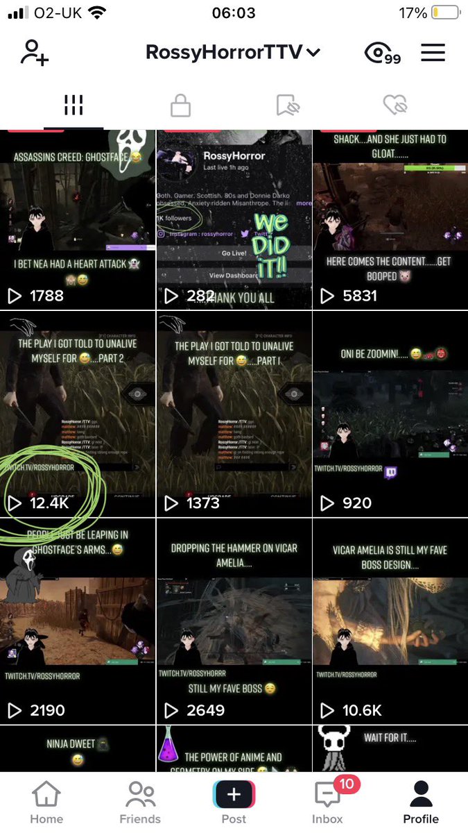 RossyHorror's tweet photo. When the tik tok you made about survivors telling me to “kys” essentially for being alternative after they got wrecked blows up 💅 thanks for the content lads. You’ve only made me more powerful. 😜 Let’s improve this community shall we? Be the change we wanna see. #dbd #dbdsalt https://t.co/uxYXnU4BMd