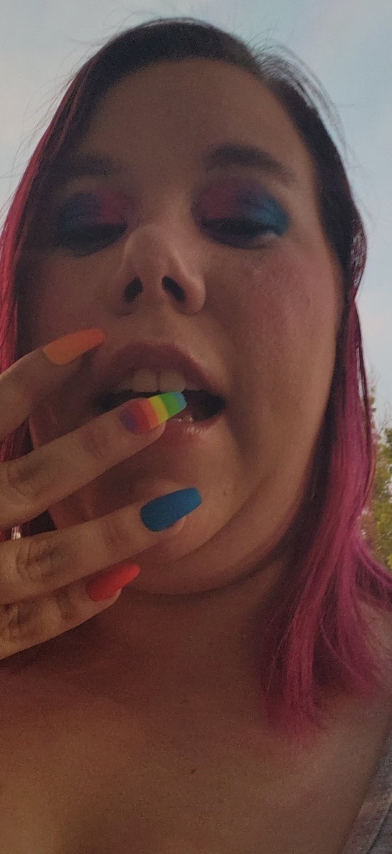 skittleschemist's tweet photo. In regards to the month being Pride Month and me being an Ally. Here are some pics of me while celebrating and supporting my friends! I felt good about my makeup and such to share. :) https://t.co/Nq4VV5JZCn
