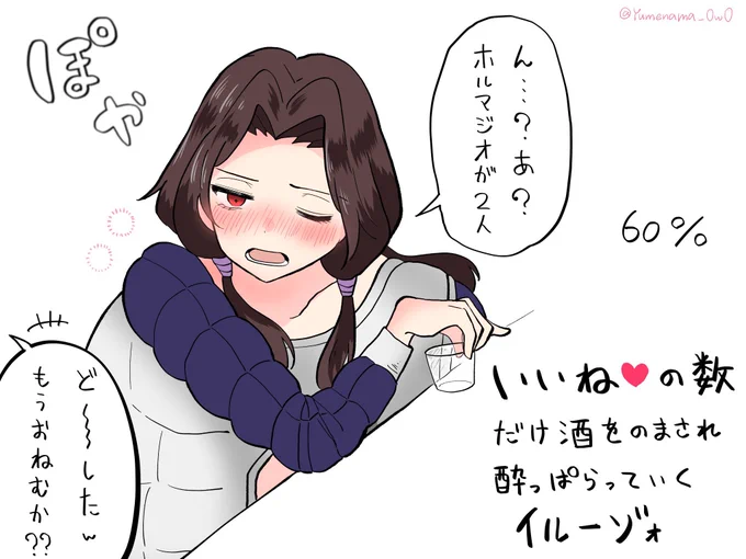 いいね♥️の数だけ酔っ払うイルーゾォ🪞60% 