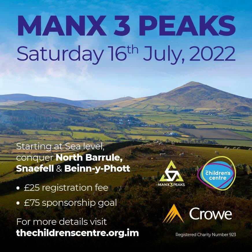 TCCIsleofMan's tweet photo. ➡️➡️ 6 weeks to Manx 3 Peaks ⬅️⬅️ Supported by @CroweIsleofMan     this walk, in 6 weeks time, takes on 3 beautiful but challenging peaks starting from Ramsey and finishing in Laxey. 
For more information about the event, &amp; to register, visit https://t.co/7aRovZvdKn
#M3P2023 https://t.co/fyqGC2Ot0x