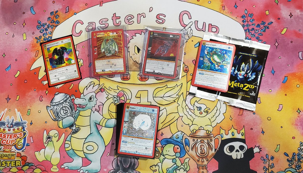 SharkDadTCG's tweet photo. Had a lot of fun playing Metazoo tonight at @AKWCollectibles using a cool new frost deck and even got to take home some sweet prizes 👀 https://t.co/ppprOeVI8g