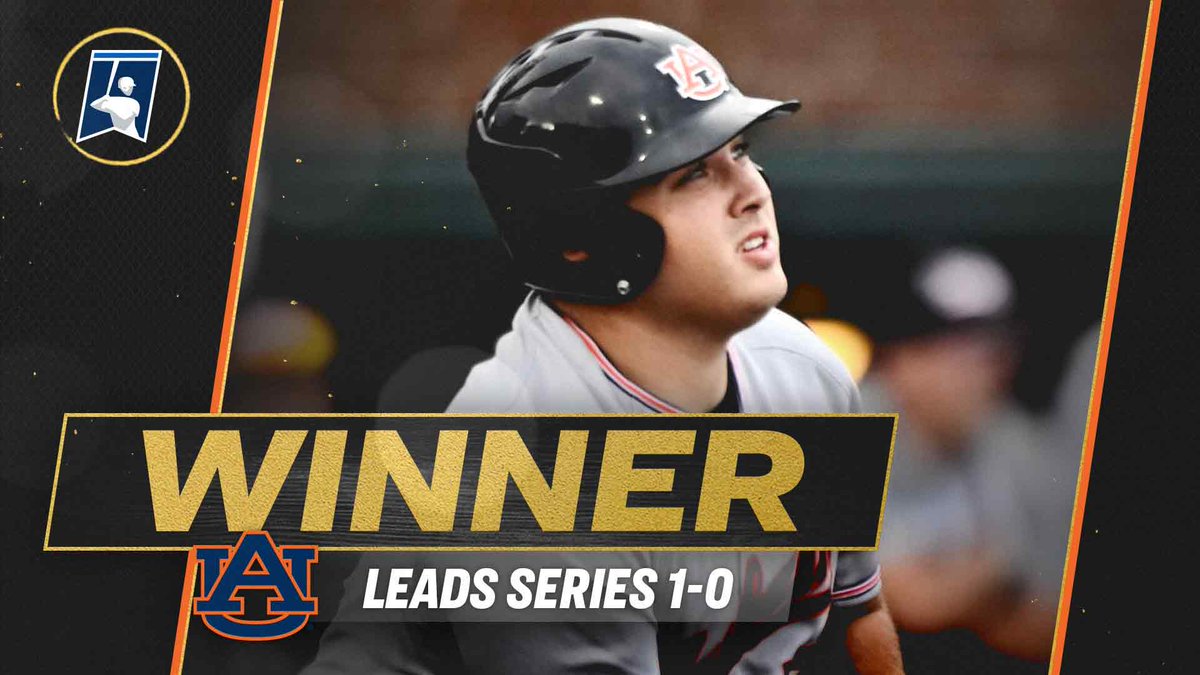 NCAABaseball's tweet photo. ONE WIN AWAY!!

@AuburnBaseball tops Oregon State in Game 1, 7-5!! 

#RoadToOmaha https://t.co/z21dQNNEsq