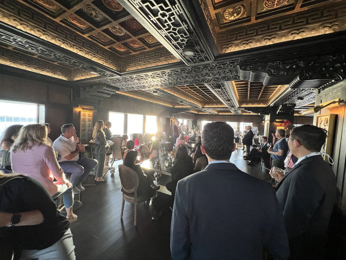 AkhilNarangMD's tweet photo. Thanks to @PhilipsHealth for organizing an outstanding event at the @smithtower. Outstanding views but better company. #ASE2022 @ASE360 https://t.co/hAiPhvcv6U