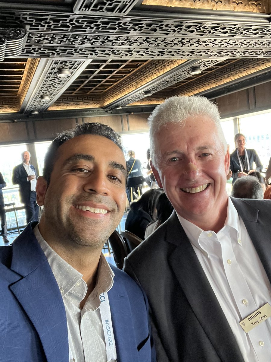 Thanks to <a href="/PhilipsHealth/">Philips Healthcare</a> for organizing an outstanding event at the <a href="/smithtower/">Smith Tower</a>. Outstanding views but better company. #ASE2022 <a href="/ASE360/">American Society of Echocardiography</a>
