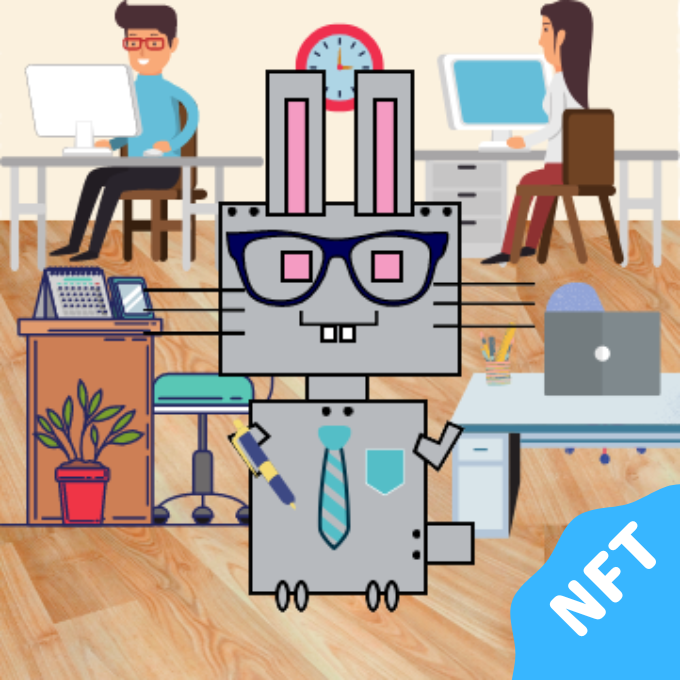 Bunny Robot is really busy working in the office 🤫

Buy a Bunny Robot NFT on OpenSea today 👇👇👇 

Bunny Robot
opensea.io/collection/bun…

CryptoLuckyCollection
opensea.io/CryptoLuckyCol…

#bunnyrobot #bunny #rabbit #nft #nftart #opensea #crypto #digitalart