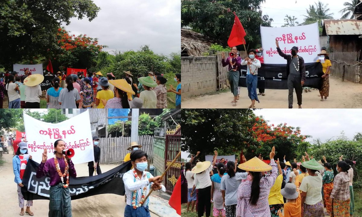 Anti-coup revolutionary strike in Sagaing's Kani Twp.

#2022Jun12Coup #WarCrimesOfJunta #WhatsHappeningInMyanmar
