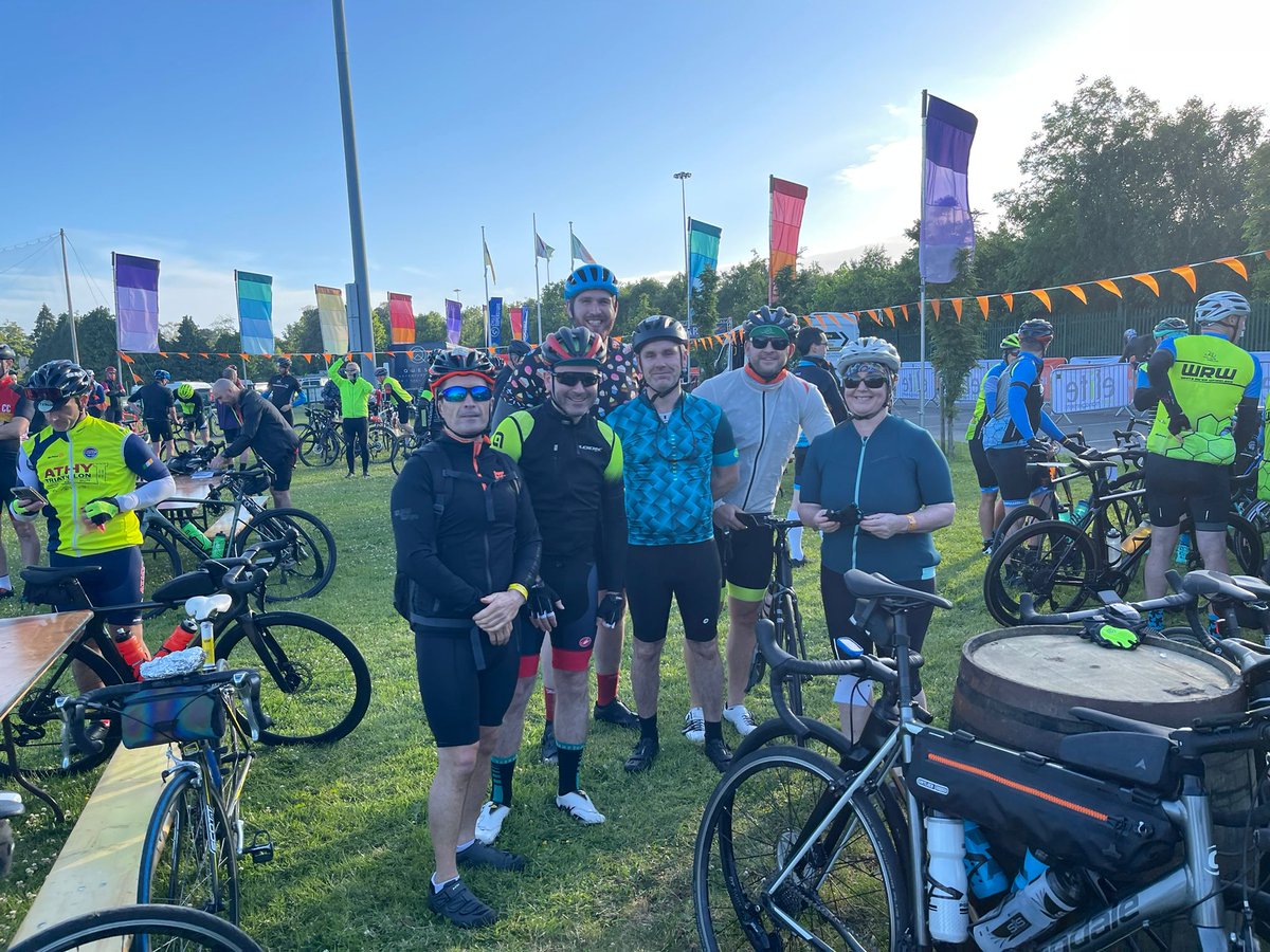 NOHCOrthopaedic's tweet photo. While you were enjoying a lazy Sunday morning, our crew, Enda Kelly, Connor Green, Brid McGrath, Mark Coates, Rose Lynham, Paul McCarroll and Finian Doyle were up bright and early and pedalling to raise money for #CappaghKids.  Please support them. https://t.co/12WZ0E3urK https://t.co/cLc8BG84sl