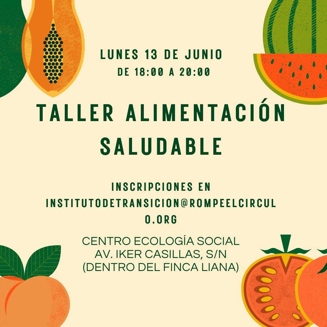 ITRompe's tweet photo. Cada vez es más difícil saber lo que comemos. Vente a este taller en el que:
🧏 daremos recursos para poder elegir la mejor dieta para nuestro organismo y  recomendaremos pautas de alimentación saludable a la vez que

🌍 cuidamos el planeta con nuestros hábitos de consumo https://t.co/SZ50IotWtn
