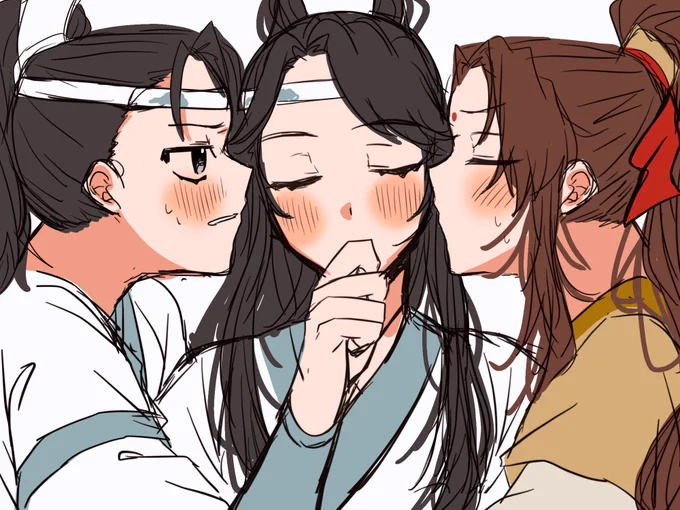 少年組でほっぺにちゅー!
#MDZS #魔道祖師 