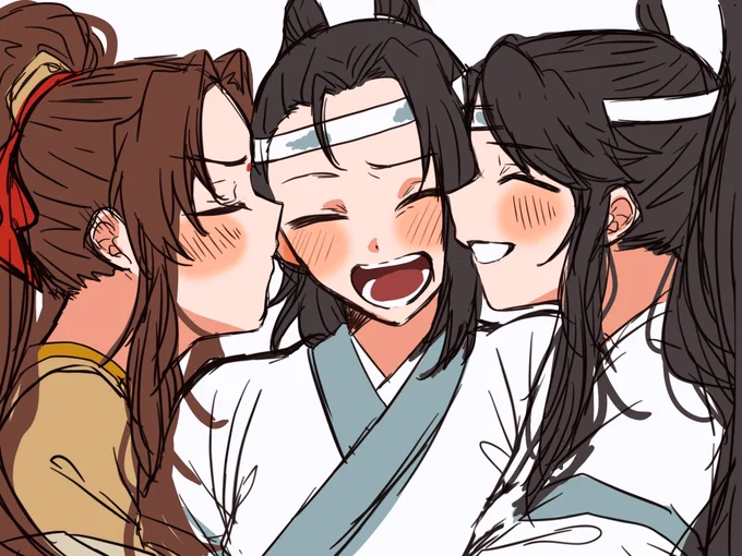 少年組でほっぺにちゅー!
#MDZS #魔道祖師 