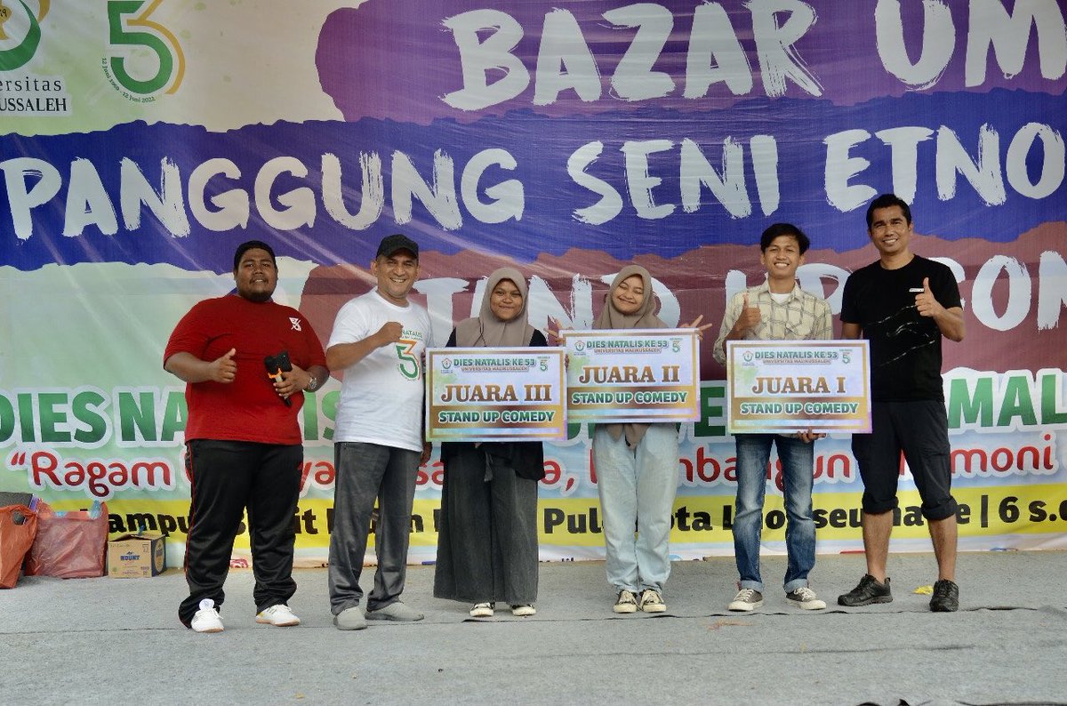 AyiJuf's tweet photo. Selamat kepada para pemenang. Bagi yang belum, persiapkan diri untuk even berikutnya…🙏🏼👍🏼💪🏽 @UMalikussaleh #Unimal #diesnatalis53unimal https://t.co/nRZAArA4QU