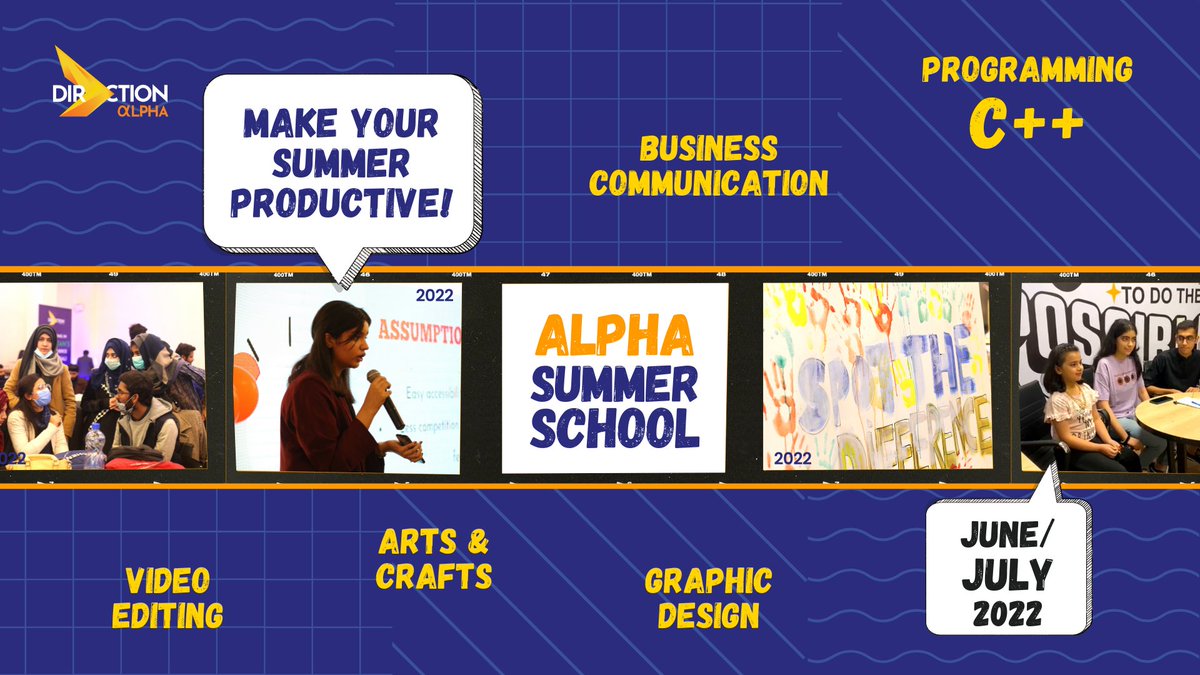 DirActionSkills's tweet photo. ALPHA SUMMER SCHOOL 2022

Are you ready to #BeTheAlpha? 1 Day to go!
(Warning: extremely fun activities involved)

Stay tuned for updates!

#DirActionAlpha #AlphaSummerSchool #SummerSchool https://t.co/a66E9FG2eB