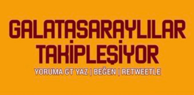 Galatasaray ailem takipleşiyoruz büyüyoruz  💛❤️💛❤️

#GALATASARAYlılarTakiplesiyor.