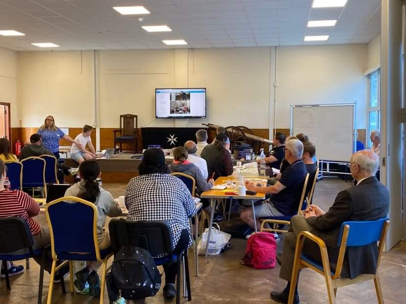SJA_LASR_East's tweet photo. Kent Youth Leaders CPD day in Ashford. Heartbeat session completed following opening comments from our County President. Safeguarding session just started. More sessions to come including arts and crafts #youthleadership #heartbeat @SJALondon_South @kayburbidge @dawnhchandler https://t.co/8irPGsOItQ