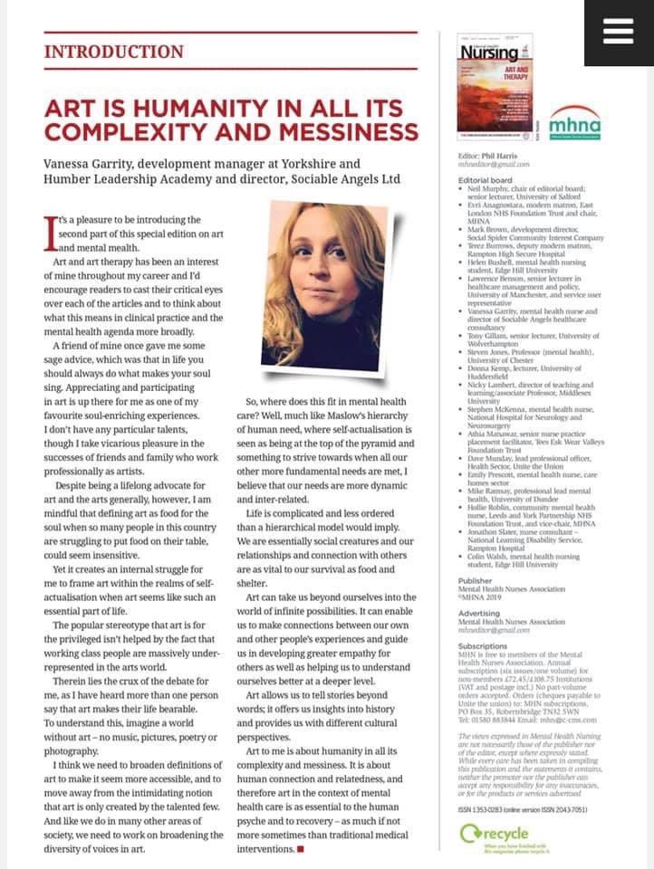 VanessaRNMH's tweet photo. This popped up in my memories which I wrote quite a while ago for @Unite_MHNA #MHNJournal. Still stand by it and maybe more so in the world as it is now. https://t.co/KwgGh2ThIx