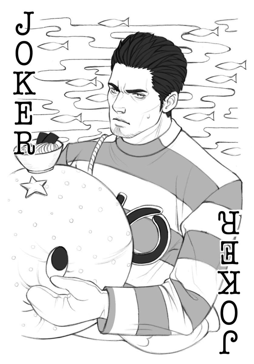 ThomSketching's tweet photo. A little while ago I tried to make a card deck with the #yakuza characters. I almost finished the set, maybe I should try and get back to it 🤔

#playingcards #龍が如く https://t.co/Rchcbi6aO8