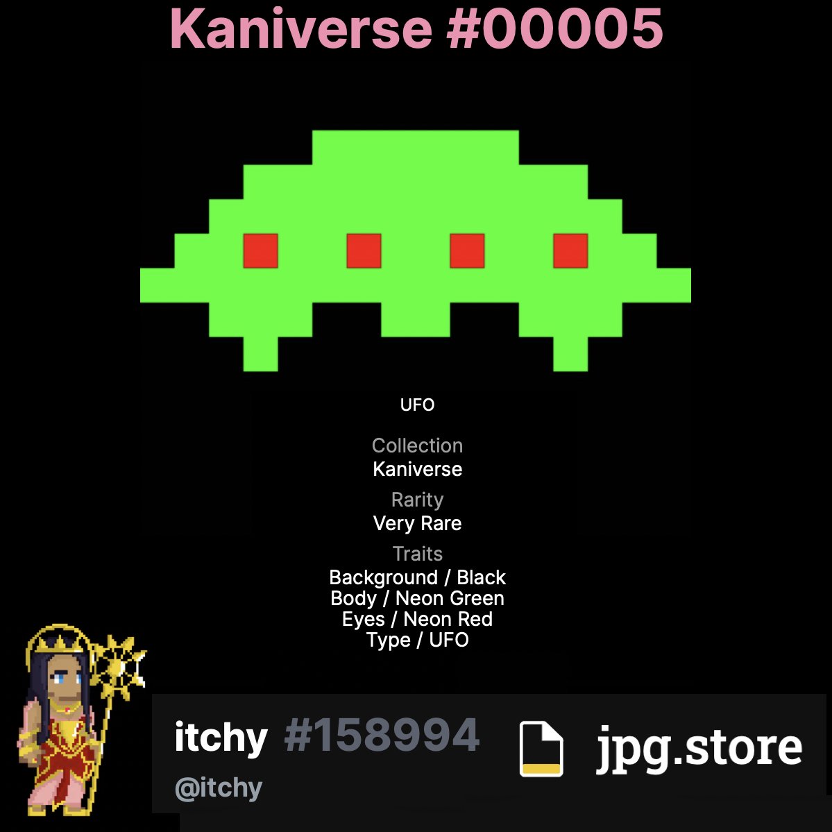 KaniToken's tweet photo. this person has bought a bunch of our #kaniverse #CNFT  so it was time he got a special one! Whoever you are, thank you for shopping and enjoy your bonus 👾 🎁 #CardanoCommunity 💪 and dont forget about your #kanitokens ! 😉 #NFTGiveaways https://t.co/fd30s1DN5k