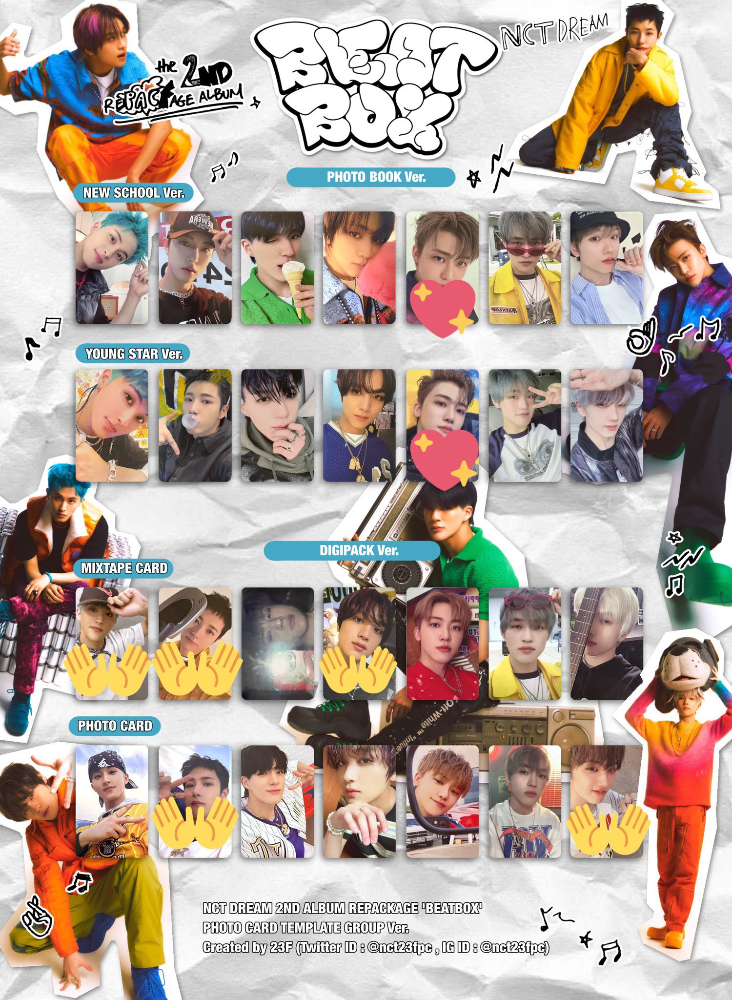 NCT DREAM TOUR THE DREAM SHOW FORTUNE SCRATCH PHOTO CARDS
