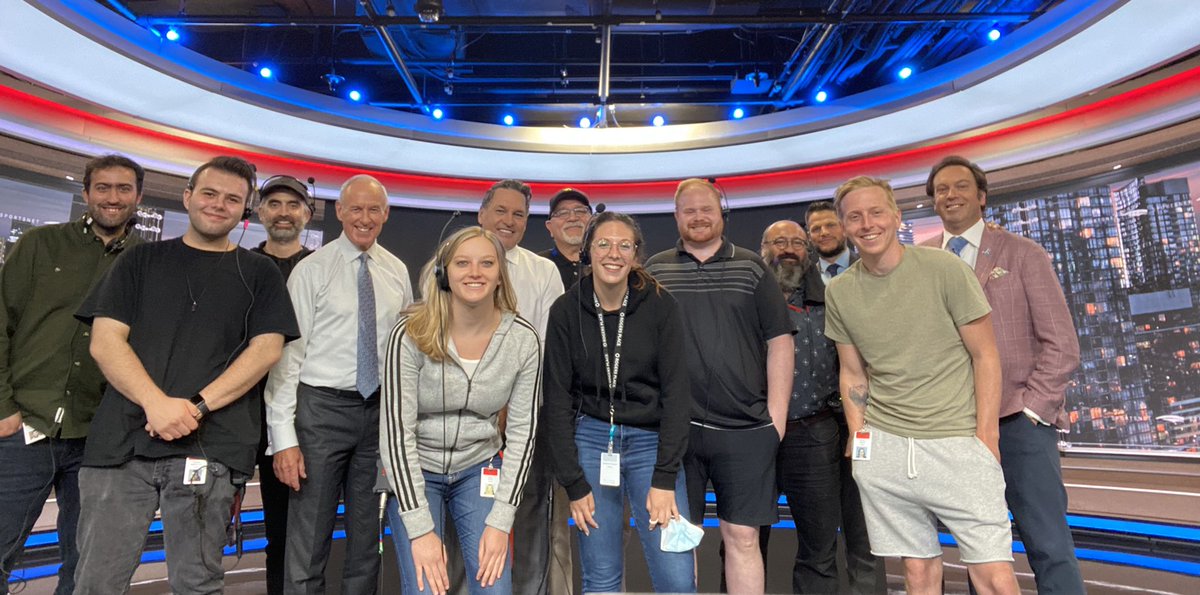 kbieksa3's tweet photo. That’s a wrap for the studio in Toronto - Show doesn’t happen without the whole team pulling their weight!!! This floor crew gets it done! Great season 🙏🏼…now off to Denver ✈️🏆⚡️❄️ @Sportsnet @hockeynight https://t.co/OMv1uKUvFl