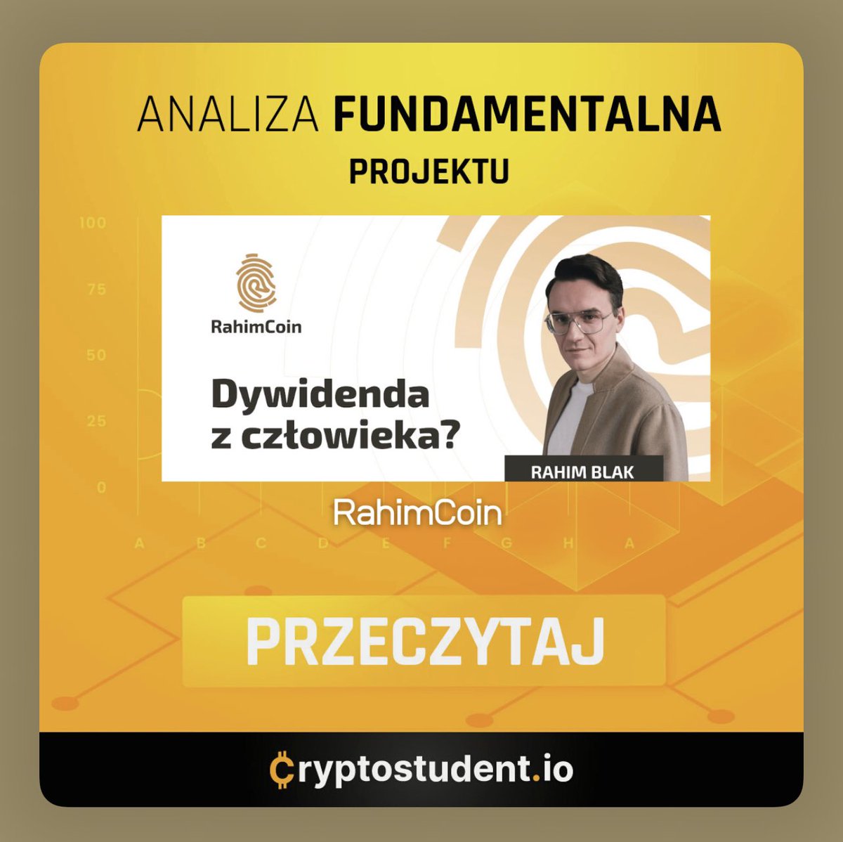 RahimBlak's tweet photo. Dobrze, że powstała analiza fundamentalna #RahimCoin, bo porównując kapitalizację RC-21 mln$ do moich udziałów w 20-tu firmach (0,5 mld pln) dających 11,15% rocznej stopy zwrotu, można wywnioskować, że wartość tokena RahimCoin jest niedoszacowana: https://t.co/TEacMHYrD0 https://t.co/9iLJZy0UJg