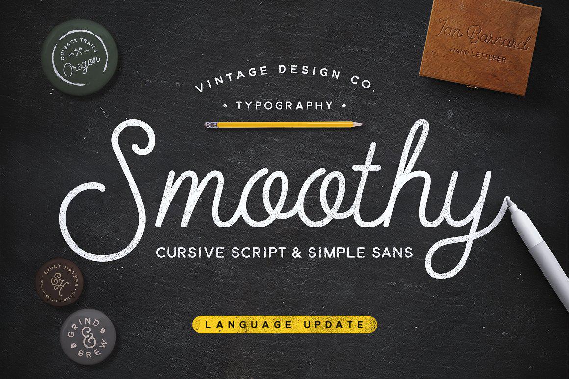 DavidZydd's tweet photo. Smoothy - Cursive Script &amp; Sans https://t.co/bT13eDp9JM  #alphabet #truetypefont #sans #letters #ScriptFonts #webopenfontformat #language #branding #girly #ink #logofont https://t.co/Ix0huBHYTM