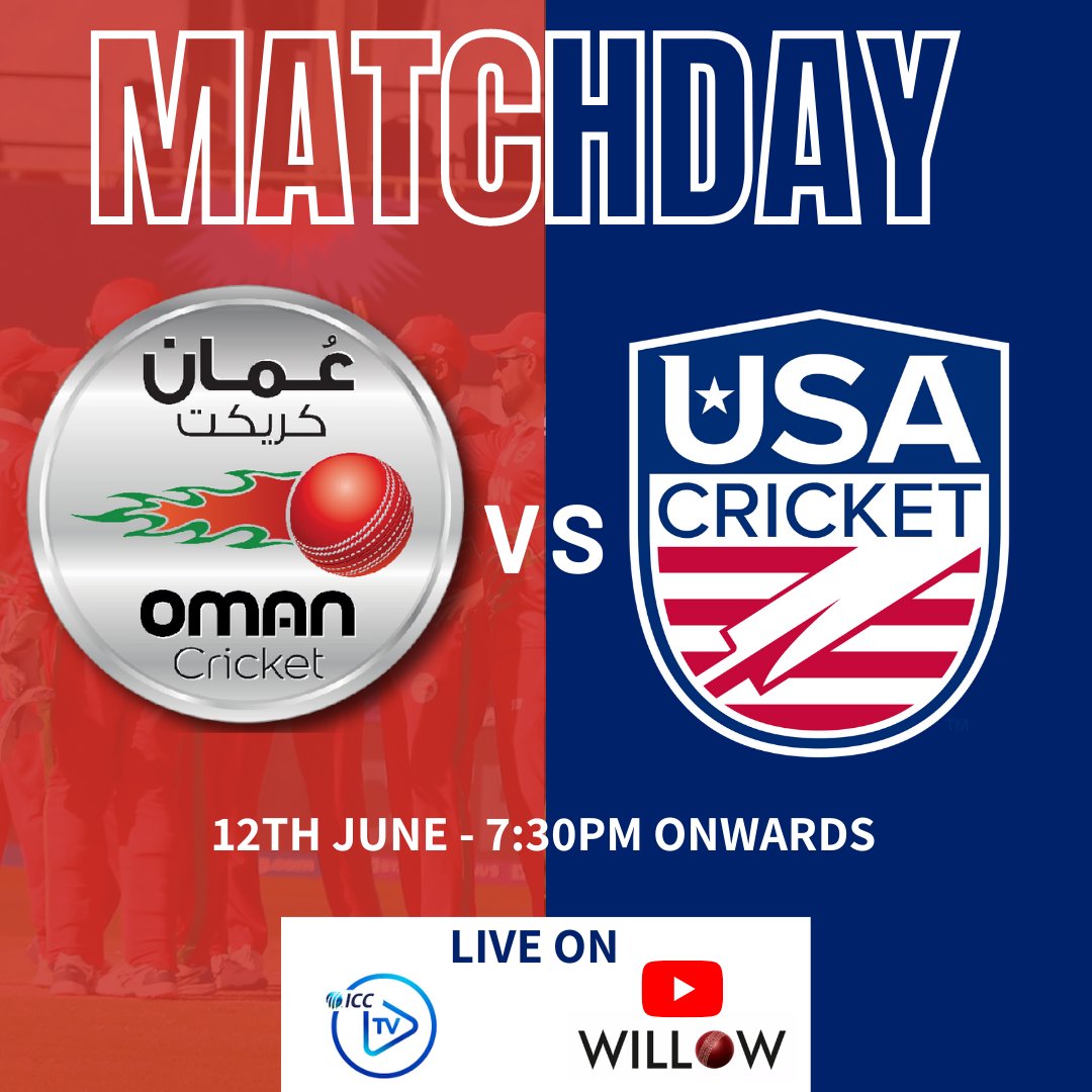 TheOmanCricket's tweet photo. Back on the Field!π
Watch Oman take on @usacricket live 7.30pm onwards on https://t.co/mTdZS6uPGh!!
Who's game is it?
#FollowTheRed
#OmanCricket #OmanvsUSA #omavsusa #usavsoma https://t.co/gK6XLRrdYC