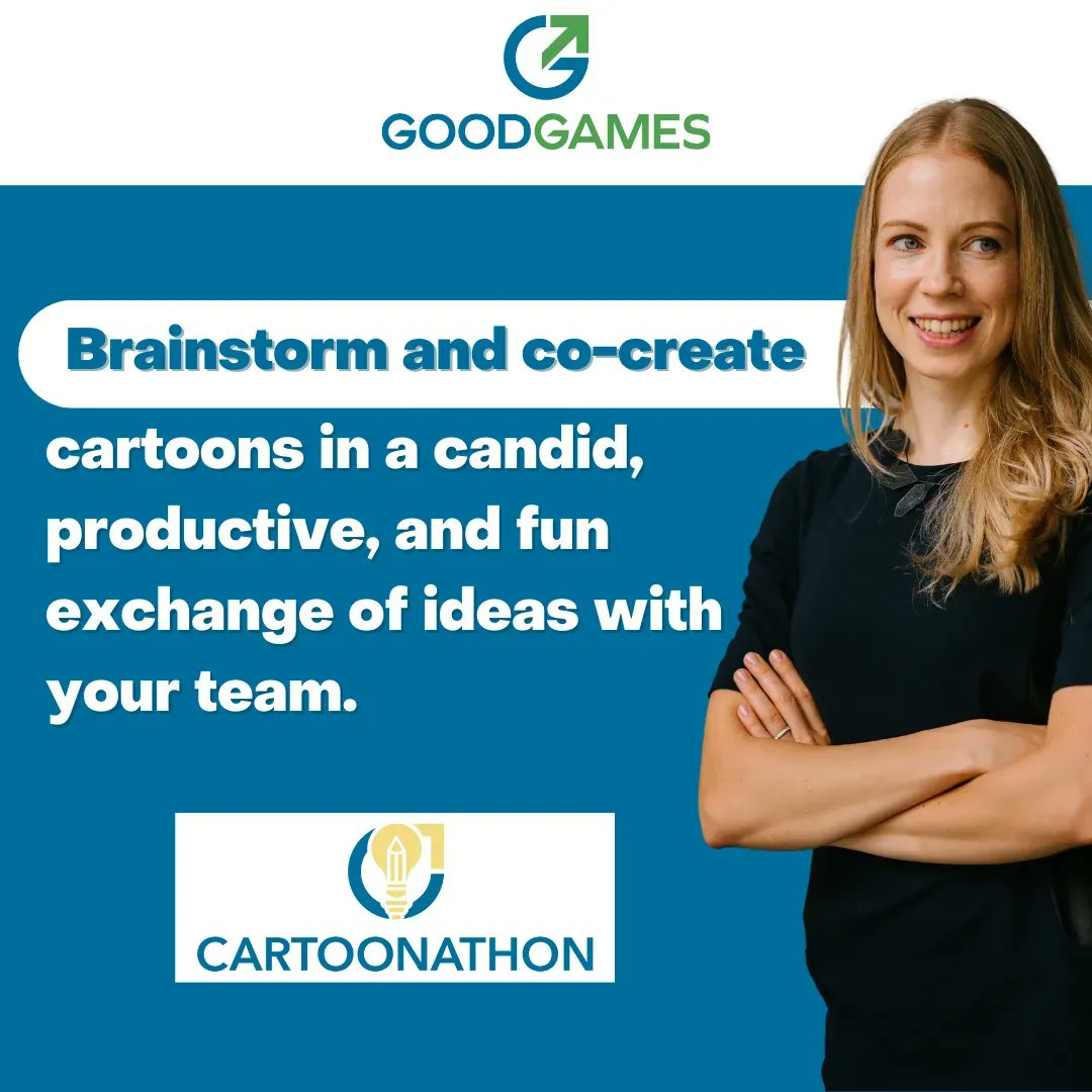 goodfocusgames's tweet photo. Brainstorm with professional cartoonists to co-create cartoons showcasing your great ideas! Visit https://t.co/kR6bffwBgp to learn more about #Cartoonathon. https://t.co/EK0cRkpRDq