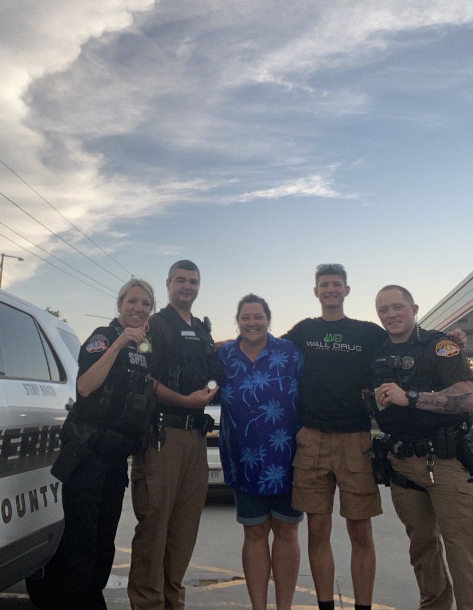 This evening we were stopped by this woman and her son. Her family hands out Superman coins to law enforcement across the country as a token of their appreciation and support. As you can see, they made our day 😊