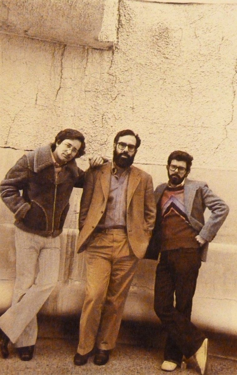 projectionistw's tweet photo. Steven Spielberg, Frabcis Ford Coppola and George Lucas. https://t.co/MAGEupbf5u