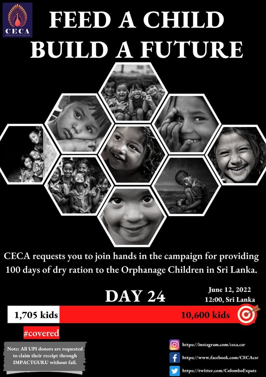 ColomboExpats's tweet photo. Please help: 
1.INR: https://t.co/Po8y4nhP1a 
2.USD: https://t.co/vj8RQlD5pR 
3.LKR: please check pinned post

#Fundraising #donate #share #orphanhome #helporphans  #NobleCause #SpreadPositivity #HeroesDoNotWearCapes  #Heartwarming #FeelGood #feedchildren https://t.co/N8sb16Zoa4