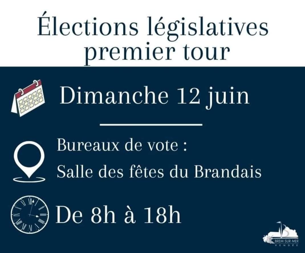 #legislatives2022 
28,05 %
c'est le taux de participation à 12 h pour la commune de Brem-sur-Mer. 
Les bureaux sont ouverts jusqu'à 18h !