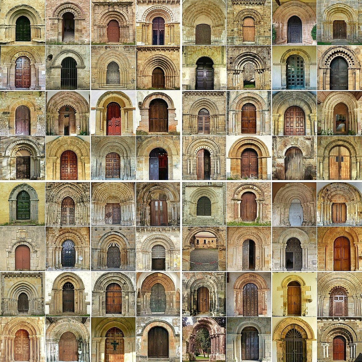 RomanicoEspana's tweet photo. Visto que gustó hace un par de semanas la versión burgalesa, hoy reflotamos nuestro collage de 64 portadas románicas asturianas. Y es que además de su genuino prerrománico Patrimonio de la Humanidad, El Principado de Asturias también tiene (mucho y buen) románico #FelizDomingo https://t.co/PrNxE5RlO9