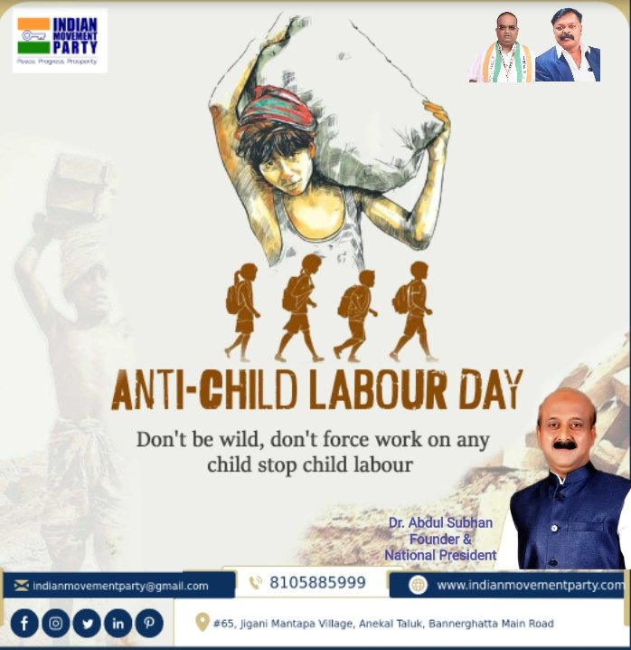 IMParty2023's tweet photo. "Children shouldn't work on fields, but on dreams". Don't be wild, don't force work on any child. Stop child labour.
#stopchildlabour #childlabour #stop #education #indianmovementparty https://t.co/fs0m7U6lKd