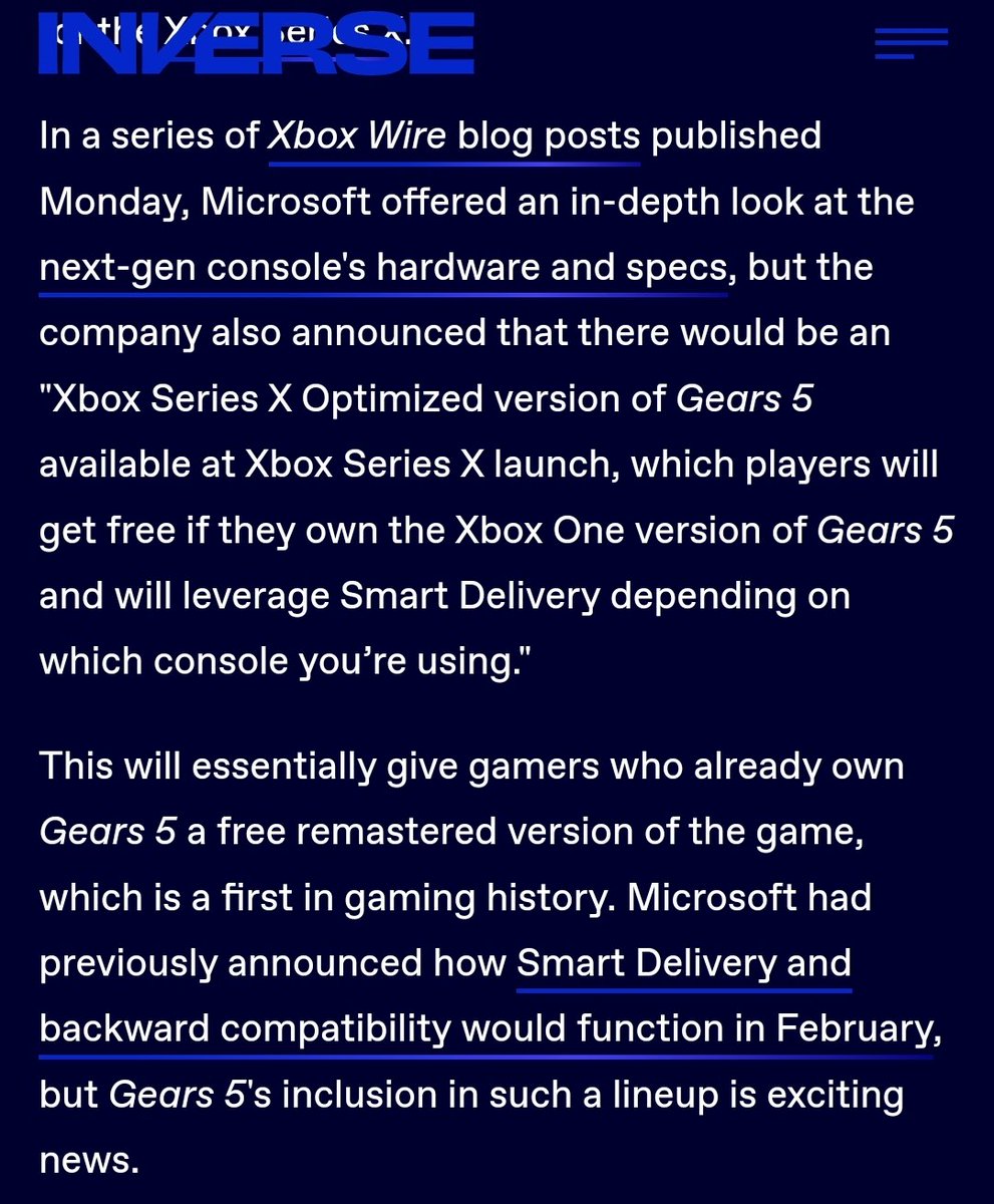 SPIDEY_KING_X's tweet photo. So you telling me #Microsoft didn't charge players that already owned Gears 5 an additional fee for the Next-Gen version. Interesting...🤔🤔🤔

#XboxSmartDelivery

#Gears5
#XboxSeriesX

https://t.co/BKcbTRgxZD https://t.co/R6Yig9Kmdq