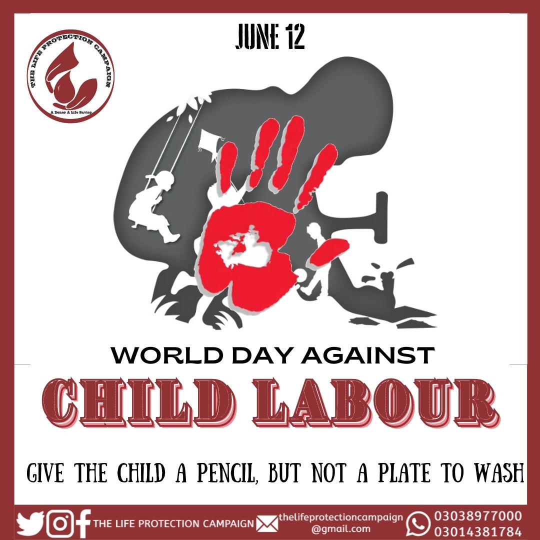 THELIFEPROTECT1's tweet image. On the occasion of World Day Against Child Labour, let us join hands against this crime which kills the joy of living for children and makes this world a dark place.

#labourday #internationalday #tlpc #lifeprotection