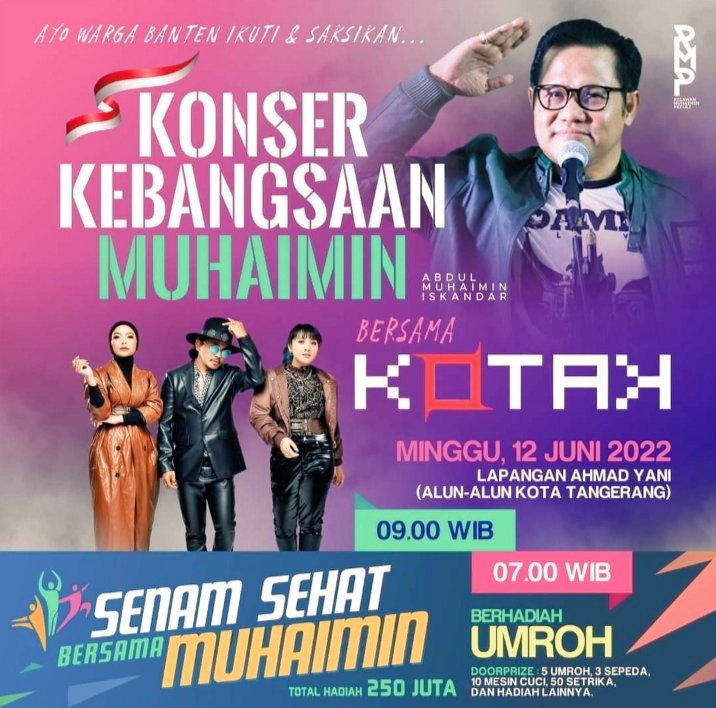TPP_KALTIM's tweet photo. @sukoyo793 @cakimiNOW @EmHasanuddin @Jazilul_Fawaid @abinabih @cakimiNOW Gelar Konser Kebangsaan Band Kotak Salah satu Lagu Hits adalah "Haters" (Pembenci) #apakabarhaters ?
"Pergilah para pembenci, hilangkan dendam, iri hati, berpolitik damailah ,stop nyinyir dan bullyan, berpolitik dg riang gembira, saatnya berkolaborasi,stop polarisasi" https://t.co/VWdoB4SXbT