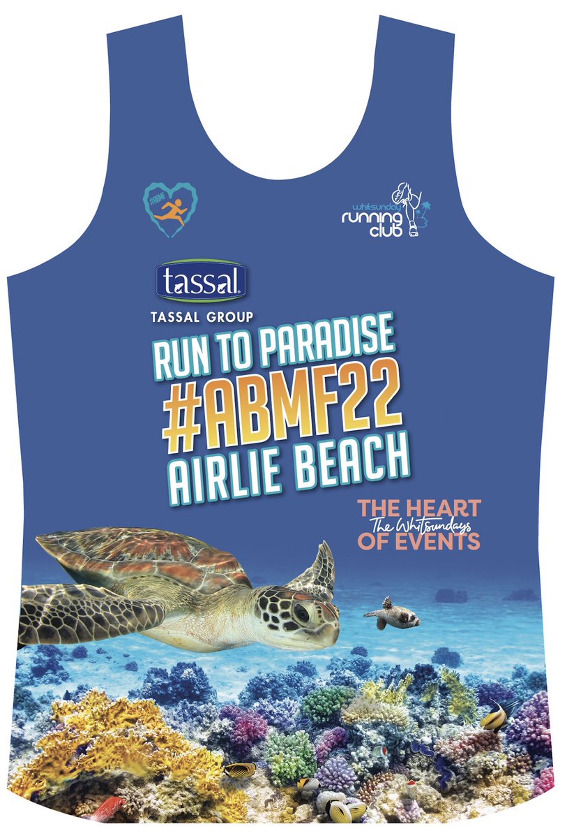 This year's singlets celebrates the family of turtles that come to the Whitsundays to breed and feed. Register now at runairlie.com.au #marathon #halfmarathon #10km #5km #2km #1km #kids #corporate #lovewhitsundays